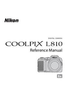 Nikon Coolpix L810 manual. Camera Instructions.